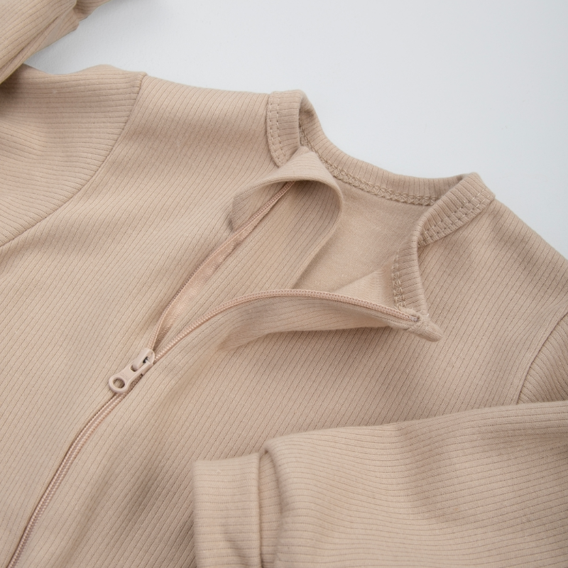 Комбинезон слип на молнии открытый "Капучино", 2 шт/уп