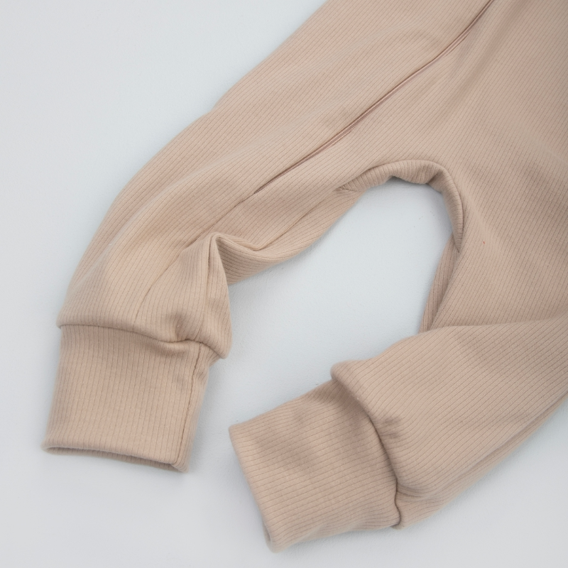 Комбинезон слип на молнии открытый "Капучино", 2 шт/уп