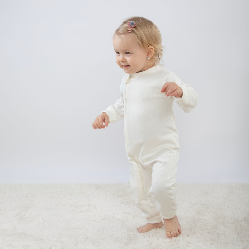 Комбинезон слип на молнии открытый "Капучино", 2 шт/уп