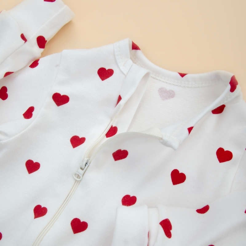 Комбинезон слип на молнии открытый "Мое сердечко", 2 шт/уп