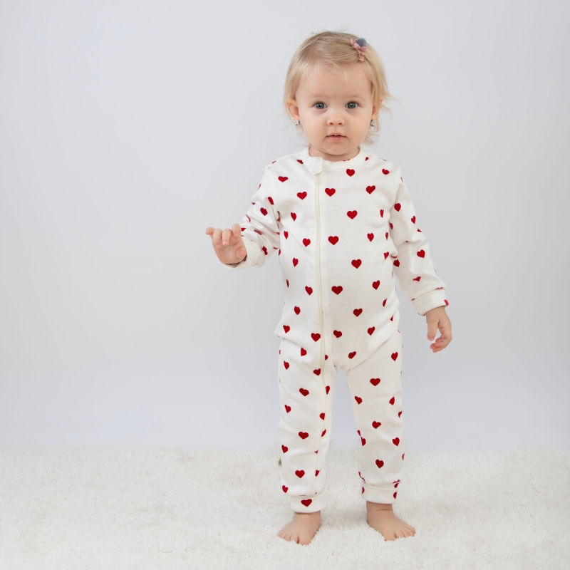 Комбинезон слип на молнии открытый "Мое сердечко", 2 шт/уп