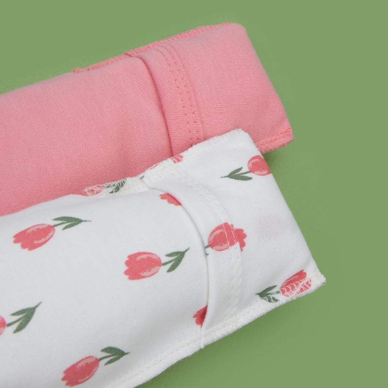 Комбинезон слип на молнии с рюшей "Тюльпанчики", 2 шт/уп