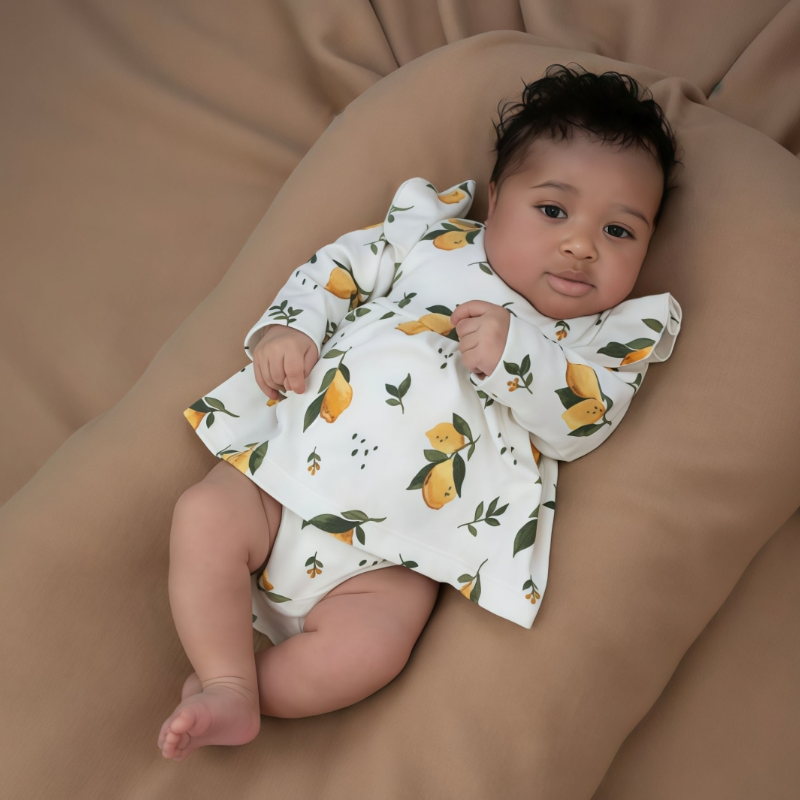 Платье-боди "Лимончики", 2шт/уп