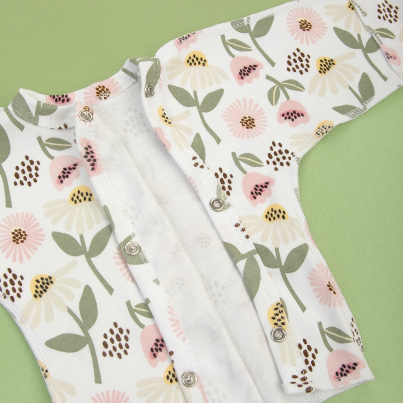 Распашонка с кнопками "Любимые ромашки", 3шт/уп