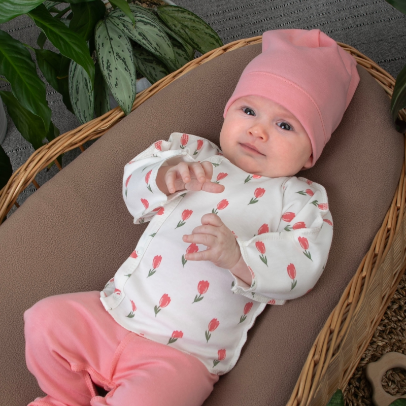 Распашонка с кнопками "Тюльпанчики", 2шт/уп