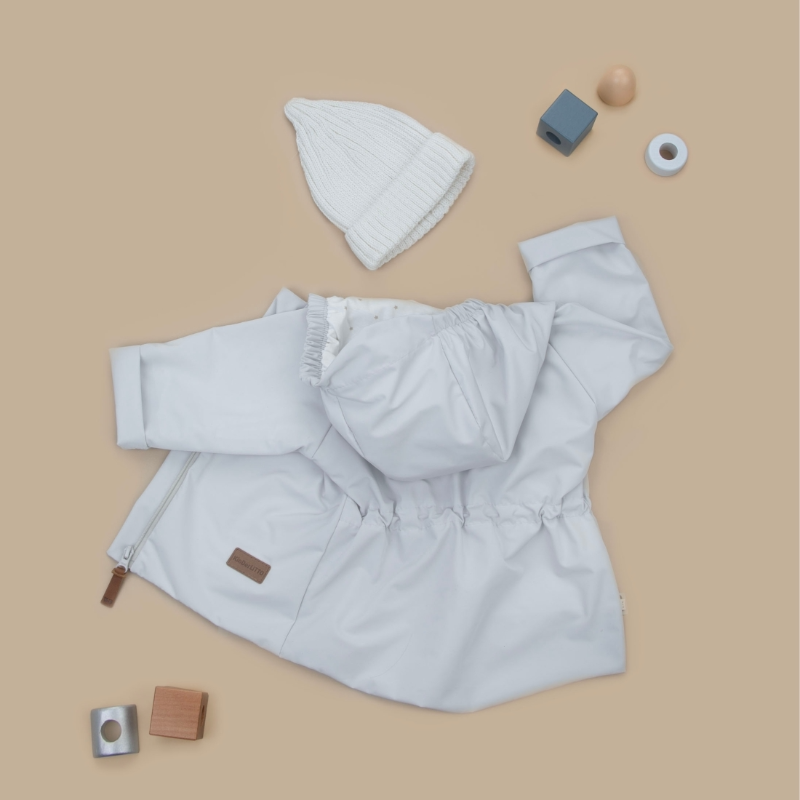 Ветровка детская "Звездные дорожки", светло-серый