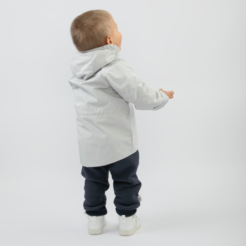 Ветровка детская "Звездные дорожки", светло-серый