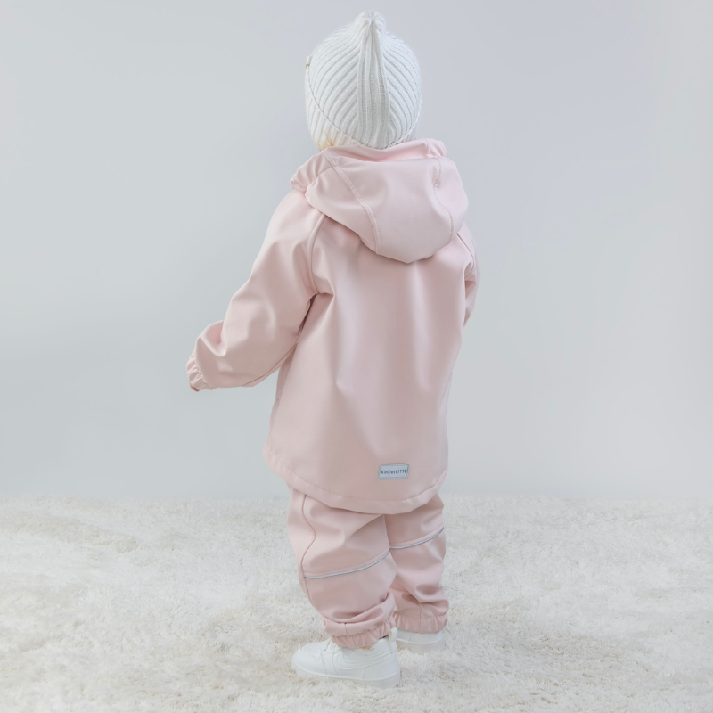 Комплект "Софтшелл" демисезонный, розовая пудра