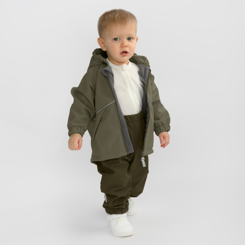 Комплект "Софтшелл" демисезонный, темно-оливковый