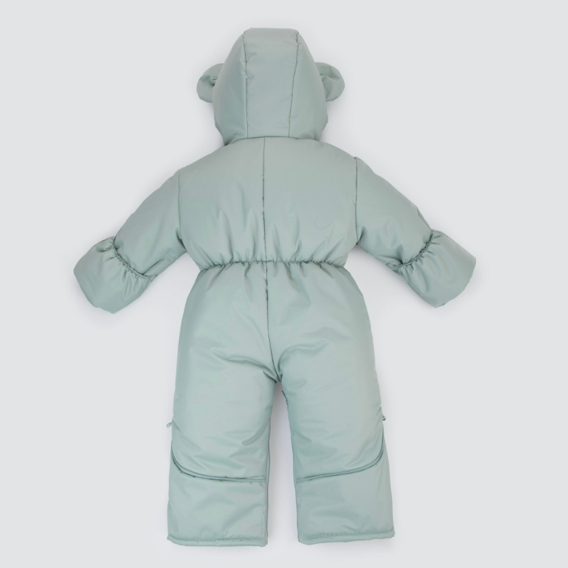 Комбинезон-трансформер "Пикколино", с опушкой, с отворотами, 3 сезона, полынь