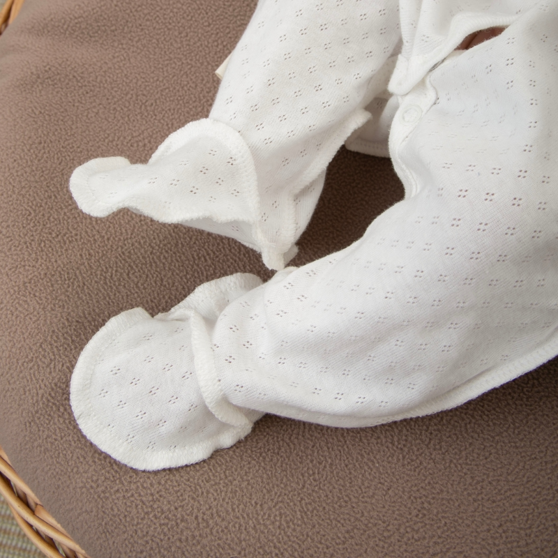 Комплект на выписку 4 предмета "Ажур.Муслин Плед", молоко, лето