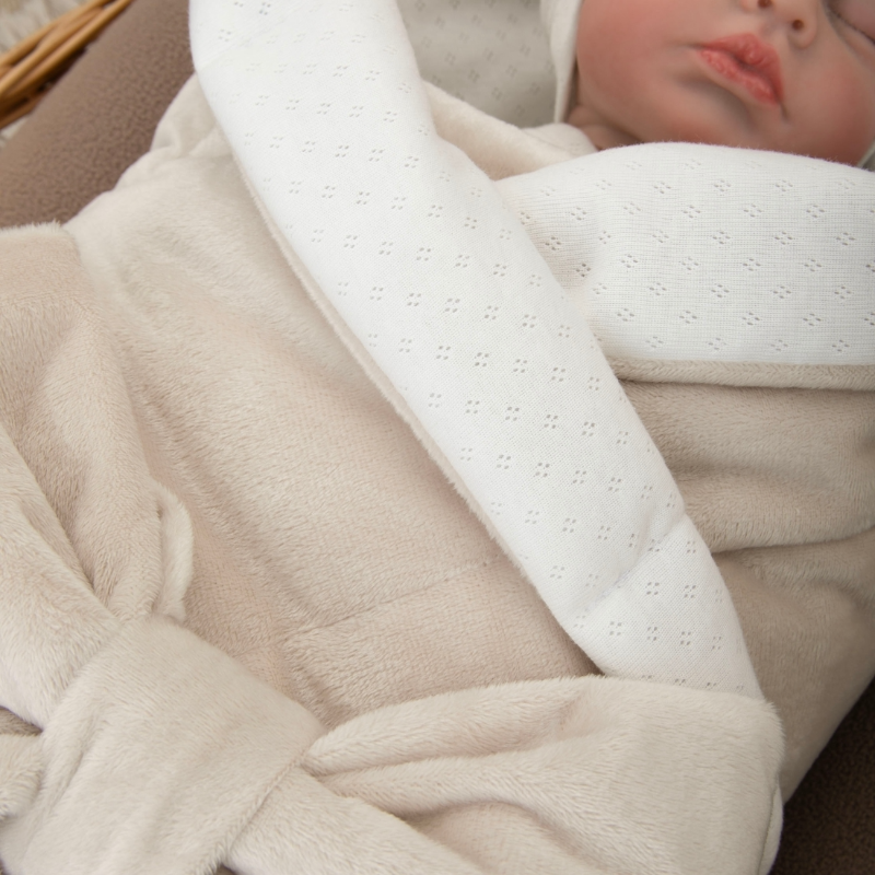 Комплект на выписку 4 предмета "Класика", бежевый, лето