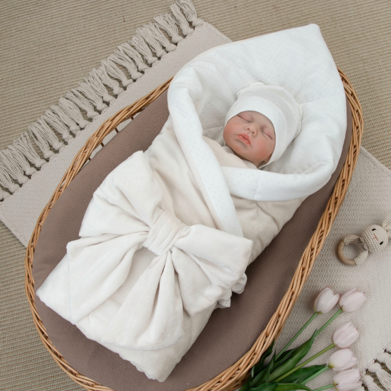 Комплект на выписку 4 предмета "Класика", светло-бежевый, лето