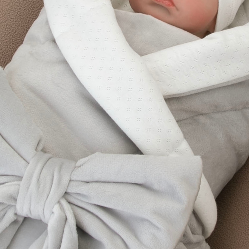 Комплект на выписку 4 предмета "Классика", серый, лето Комплект на выписку 4 предмета "Классика", серый, лето