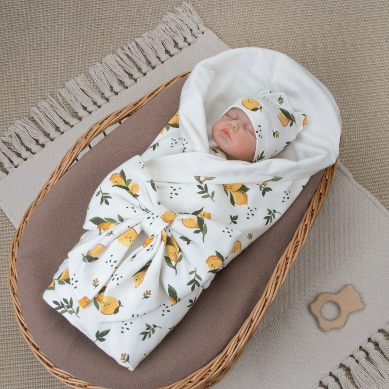 Комплект на выписку 4 предмета "Лимончики.Плед" лето Комплект на выписку 4 предмета "Лимончики.Плед" лето