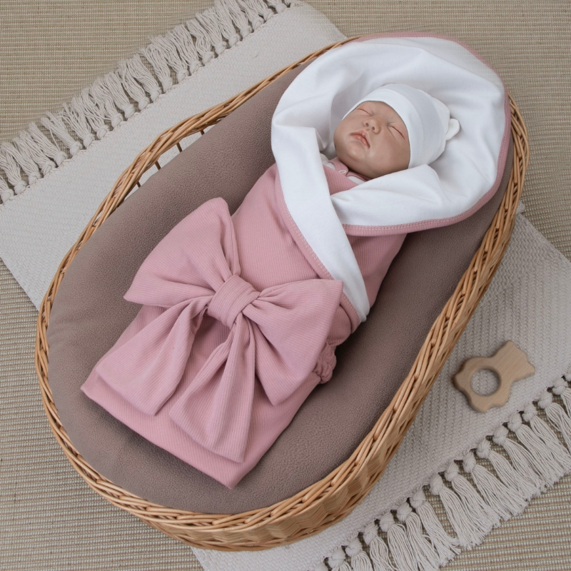 Комплект на выписку 4 предмета "Новый Капучино.Плед", сухая роза, лето