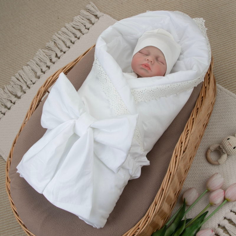 Комплект на выписку 4 предмета "Новый Сатин", молоко, лето