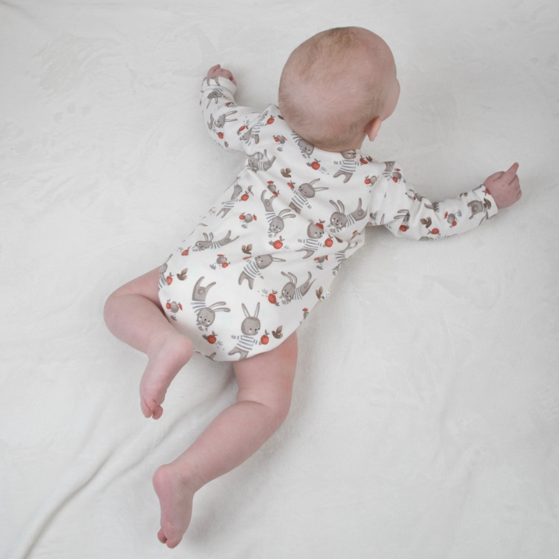 Боди с длинным рукавом "Яблочки", 3шт/уп